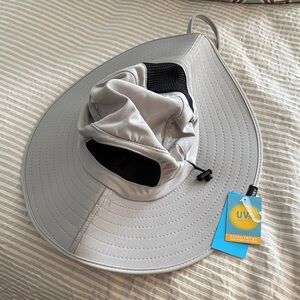 Gray Wide Brim Sun Hat